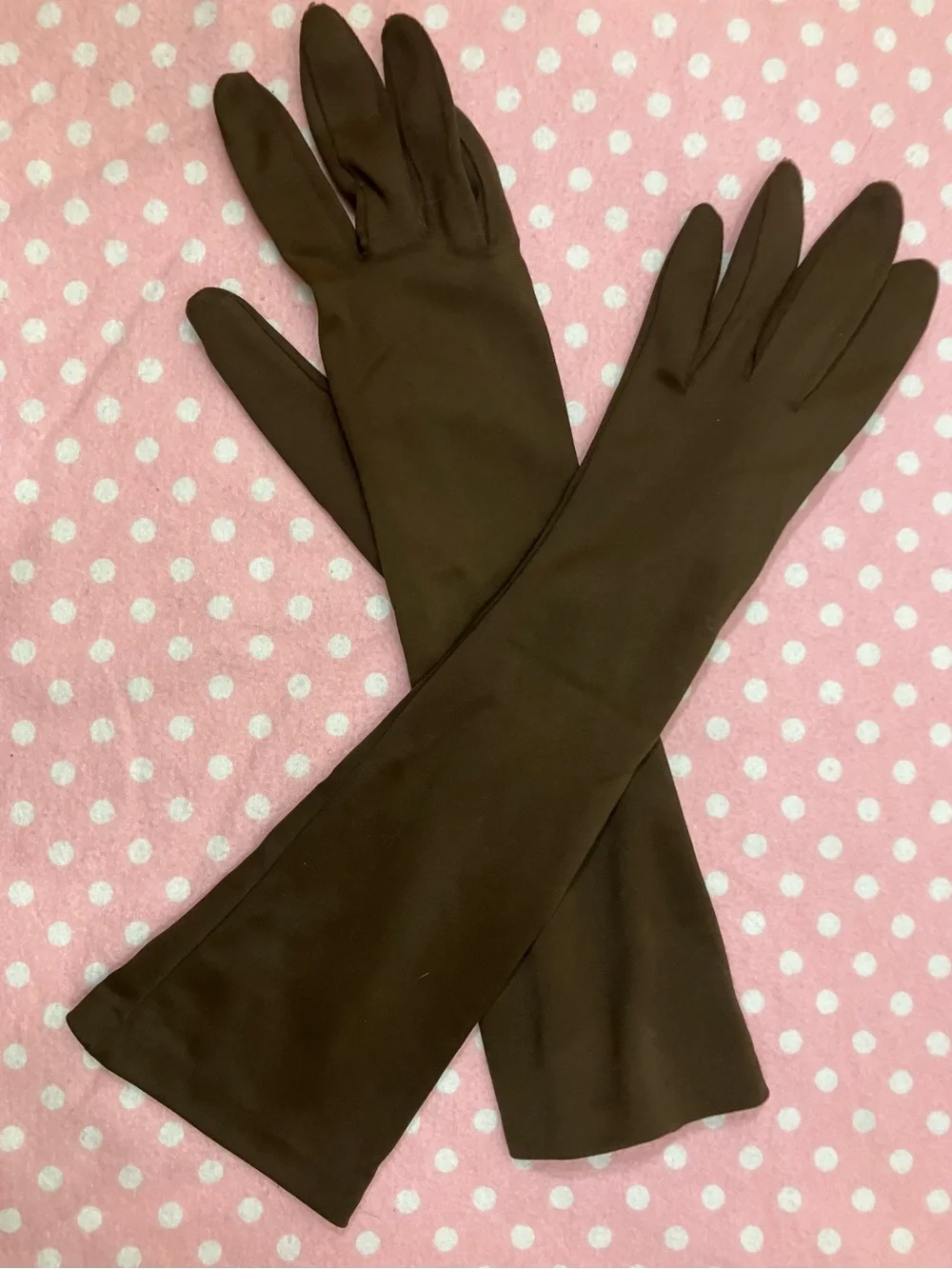 Vintage Brown Ladies Gloves 7